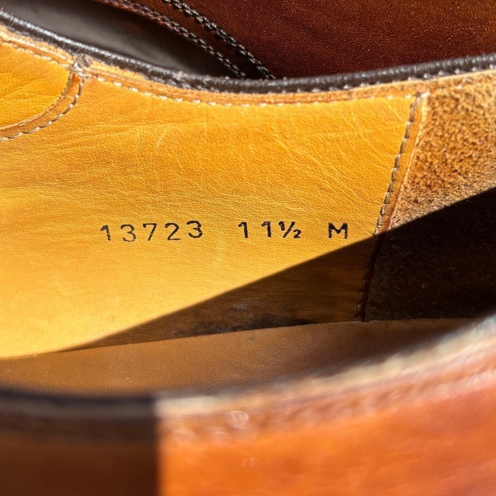 Magnanni Romelo Cognac Men's Size 11.5 M Lace Up Apron Toe Derby Shoes 13723 - Picture 9 of 10